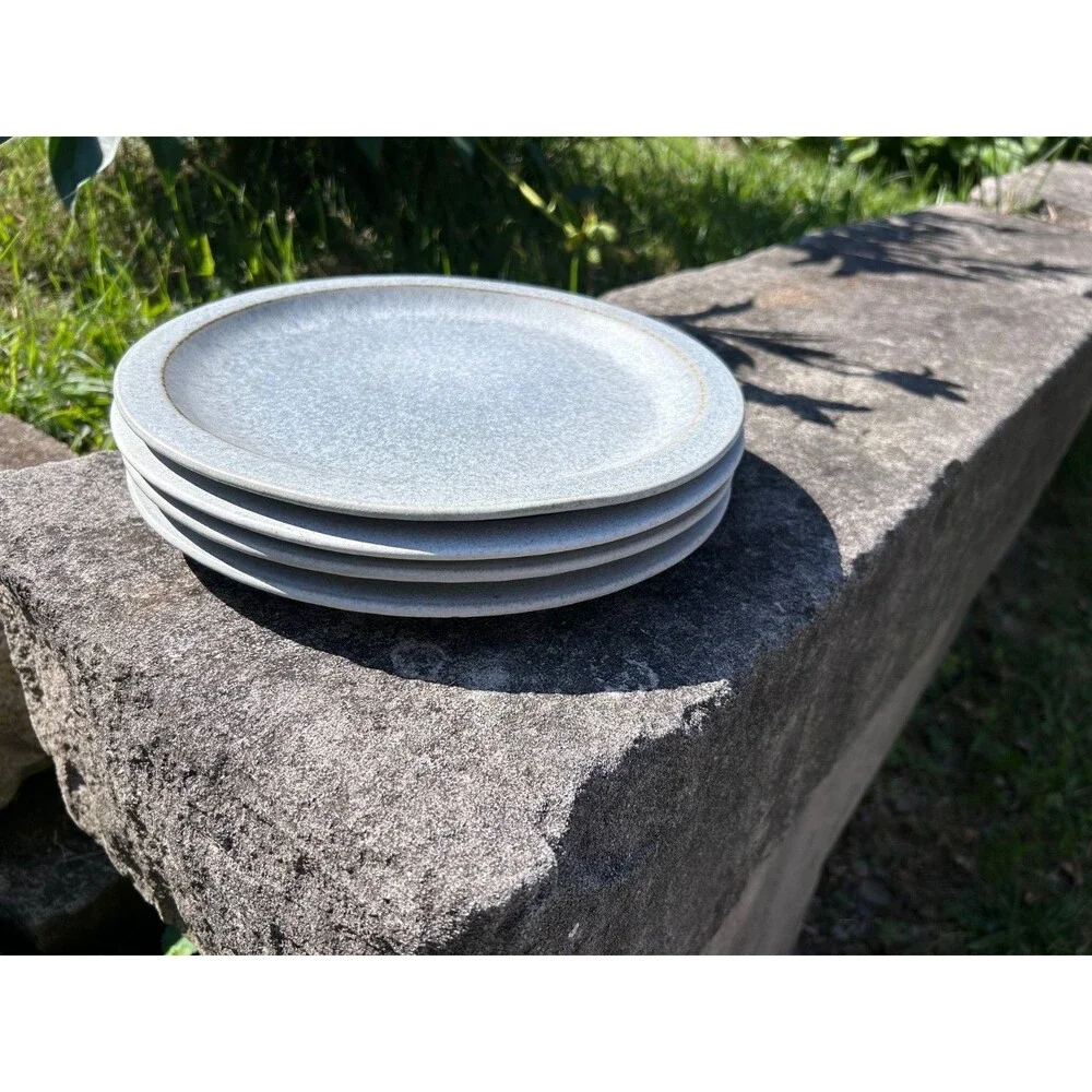 Pottery Barn Mendocino Dinner Plates Grey set of 4